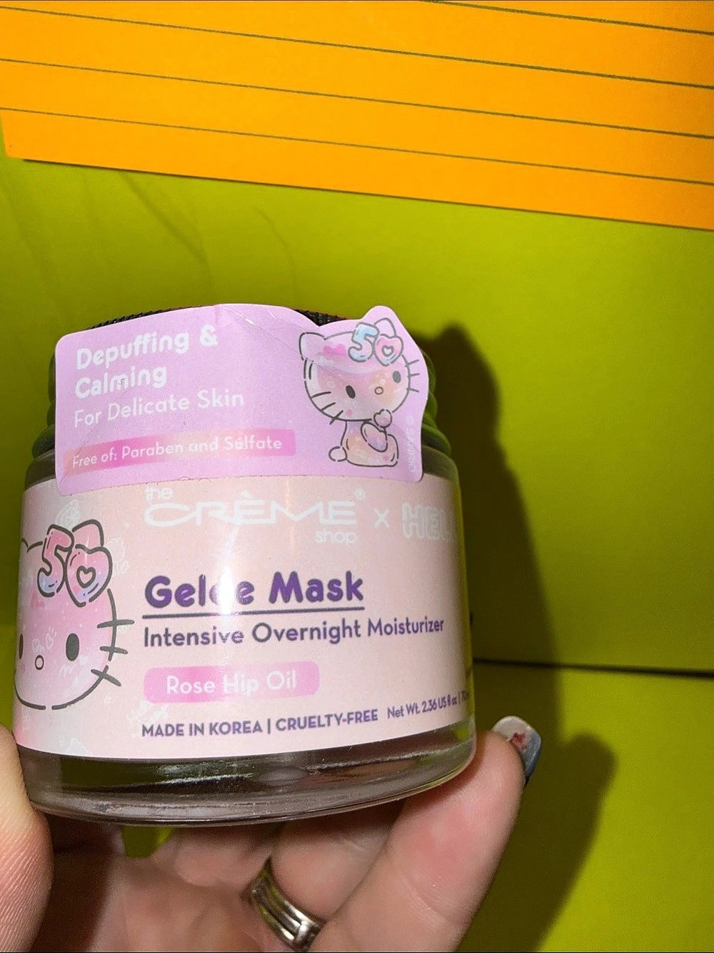 The Crème Shop Gelée Mask Rose Hip Oil Rose Hip Oil Overnight Mask NWT